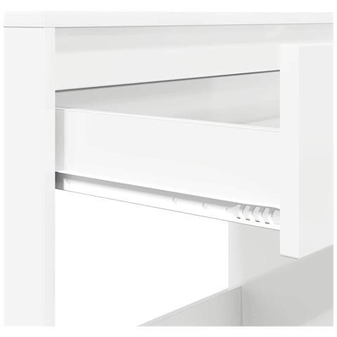 Scrivania Bianco Lucido 100 x 50 x 78 cm Legno multistrato - Foto 9