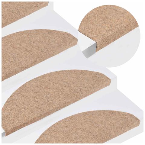 Tappetini Autoadesivi per Scale 30 pz Beige 65x22,5x3,5 cm - Foto 2