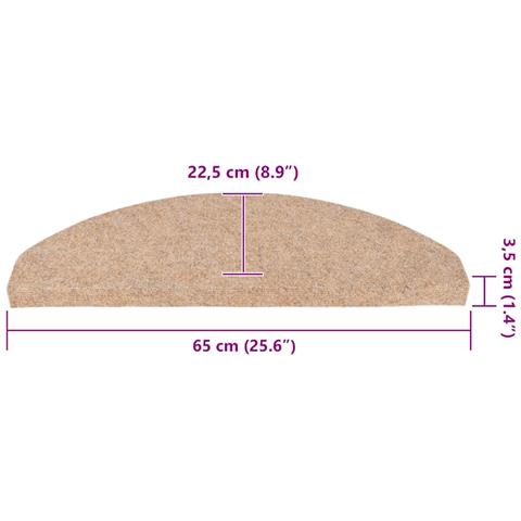 Tappetini Autoadesivi per Scale 30 pz Beige 65x22,5x3,5 cm - Foto 9