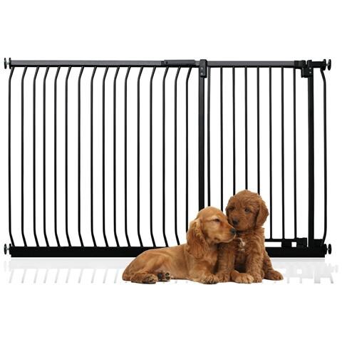 Bettacare Cancelletto Per Cani Elite Extra Alto, 171cm - 180cm, Nero Opaco, Extra Alto Con 100cm Di Altezza - Foto 1