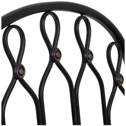 Sedia In Metallo Nero 55x56x96h - Foto 8