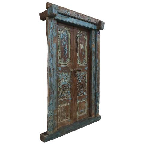 Porta In Legno Marrone 142x27x218h Cm - Foto 1