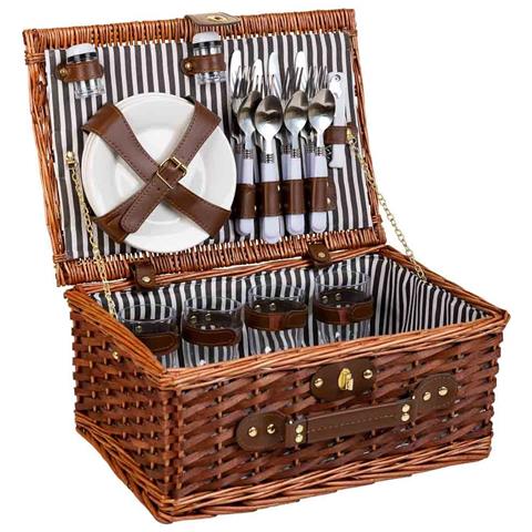 Cestino Pic-nic Marrone 40x28x19h - Foto 1