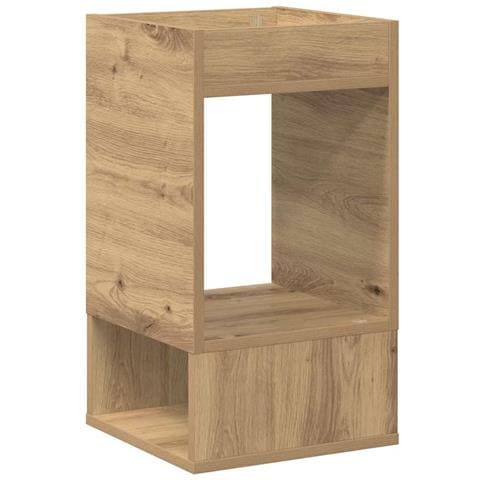 Tavolino Rovere artigianale 30 x 30 x 56 cm Legno multistrato - Foto 1