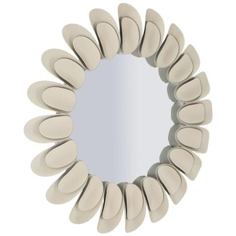 Specchio Da Parete Dune Double Tondo A Raggiera Crema 91 Cm - Foto 2