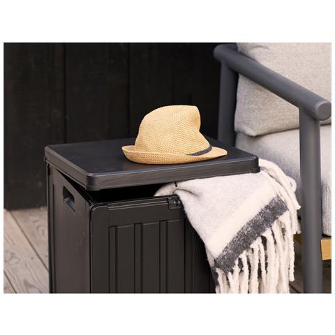 Panca Contenitore Sobra-nero-plastica-42,8x42,8x46,4 Cm - Foto 8