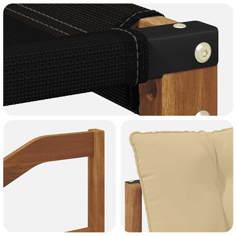 Set di divani da esterno con cuscino 6 pcs Naturale e Beige - Foto 9