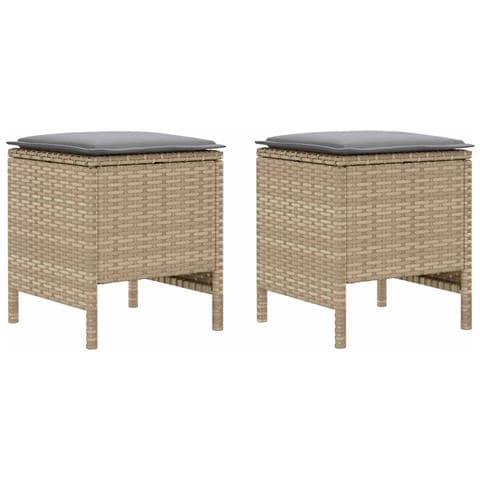 Poggiapiedi da Giardino 2 Pezzo Beige e Grigio Chiaro - Foto 1