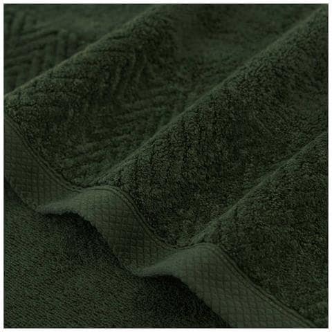 Asciugamano Toscana - 70x140 cm - Verde scuro - Di lusso, antibatterico, morbido - Foto 9