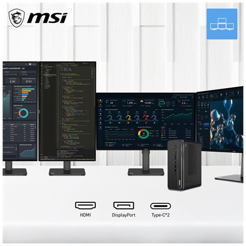 Pro MAX EDGE AI+ 11M-005EU Copilot+ PC AMD Ryzen AI Max+ 395 128 GB LPDDR5x-SDRAM 2 TB SSD Windows 11 Pro Mini PC PC Nero - Foto 2