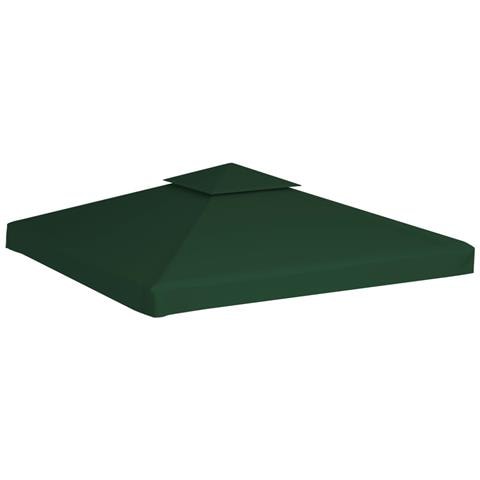 Telo di Ricambio per Gazebo 310g /m² Verde 3x3m - Foto 6
