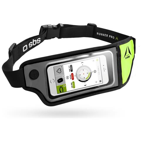 Custodia universale da cintura, chiusura a ZIP, con inserti rinfrangenti e finestra touch - NERO - Foto 3