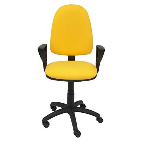 Modello 04cp - Sedia Da Ufficio Ergonomica Con Meccanismo Di Contatto Permanente E Regolabile In Altezza - Sedile E Schienale Imbottiti In Tessuto Bali Colore Rosso (braccioli Fissi Inclusi)  - Foto 2