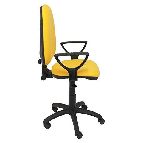 Modello 04cp - Sedia Da Ufficio Ergonomica Con Meccanismo Di Contatto Permanente E Regolabile In Altezza - Sedile E Schienale Imbottiti In Tessuto Bali Colore Rosso (braccioli Fissi Inclusi)  - Foto 1