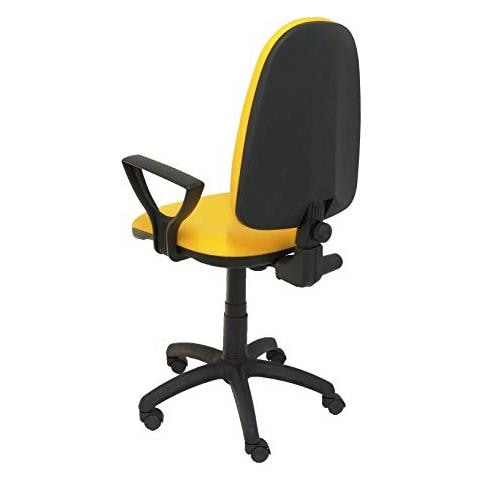 Modello 04cp - Sedia Da Ufficio Ergonomica Con Meccanismo Di Contatto Permanente E Regolabile In Altezza - Sedile E Schienale Imbottiti In Tessuto Bali Colore Rosso (braccioli Fissi Inclusi)  - Foto 6