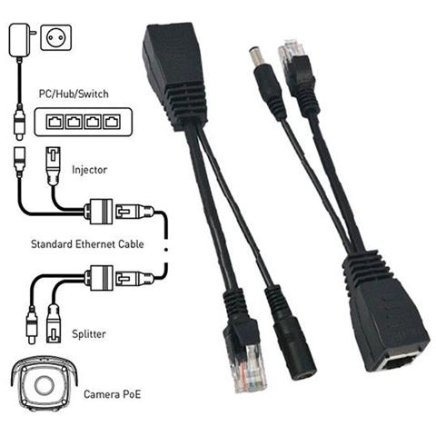 ver Adattatore Poe Splitter Injector Dc12v Up 30mt (vs-psi30)  - Foto 1