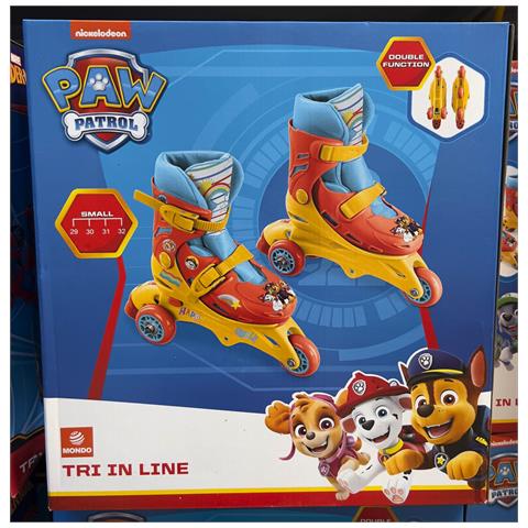 Giocattoli - Paw Patrol - 3 In Line Skates - Pattini Doppia Funzione Regolabili - Ruote In Pvc - Rullo Bambino / Bambina - Taglia S / Set. 29/32 - 28313 - Foto 5