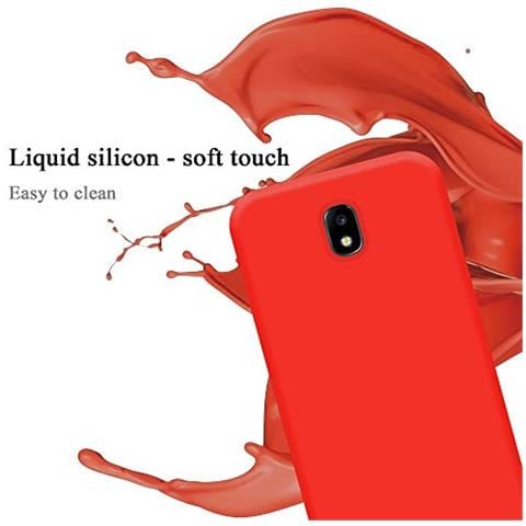 Custodia Compatibile Con Samsung Galaxy J7 2017 / J730 / J7 Pro In Liquid Rosso - Coperchio Protettivo In Silicone Tpu Flessibile - Foto 2