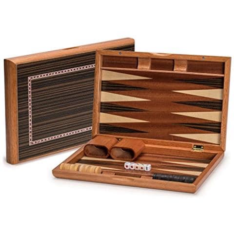 Set Da Backgammon Intarsiato In Legno Dorne - 13 Pollici - Pezzi Da Gioco In Legno E Accessori - Foto 1