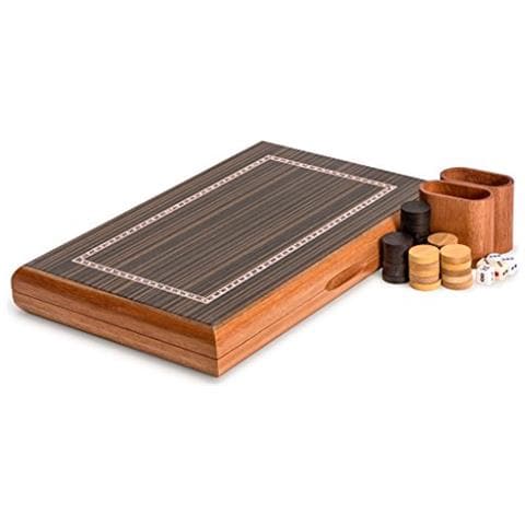 Set Da Backgammon Intarsiato In Legno Dorne - 13 Pollici - Pezzi Da Gioco In Legno E Accessori - Foto 2