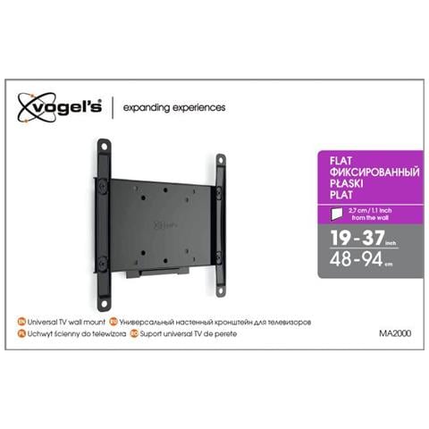 Supporto Da Parete, Ma2000-a1, Fisso, 26-40 "", Peso Massimo (capacità) 30 Kg, Vesa 75x75, 100x100, 200x100, 200x200 Mm, Nero - Foto 8