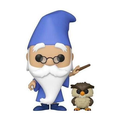 The Sword In The Stone Pop! & Buddy Vinyl Figure Merlin W / archimedes 9 Cm - Foto 5