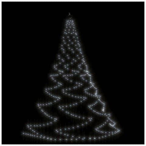 Albero Da Parete Con Gancio Metallico 720 Led Bianco Freddo 5 M - Foto 1