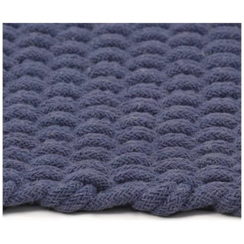 Tappeto Rettangolare Blu Marino 180x250 Cm In Cotone - Foto 6
