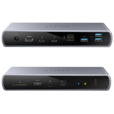 HDTB4D-EUZ replicatore di porte e docking station per laptop Thunderbolt 4 Grigio - Foto 2