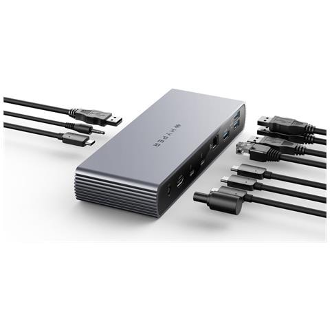 HDTB4D-EUZ replicatore di porte e docking station per laptop Thunderbolt 4 Grigio - Foto 3