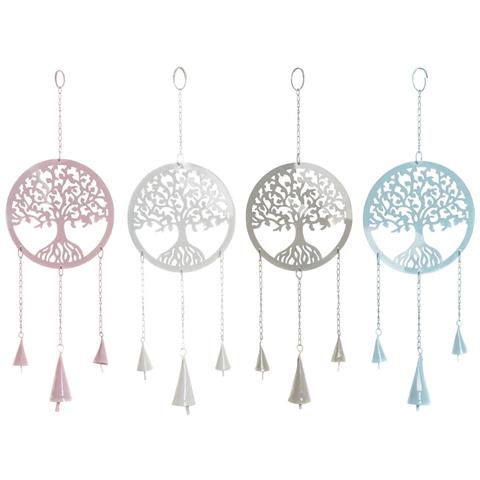 Decorazione Pensile Dkd Home Decor Albero Bianco Beige Grigio Rosa 15 X 3 X 44 Cm (4 Unità) - Foto 1