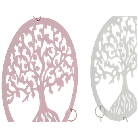 Decorazione Pensile Dkd Home Decor Albero Bianco Beige Grigio Rosa 15 X 3 X 44 Cm (4 Unità) - Foto 3
