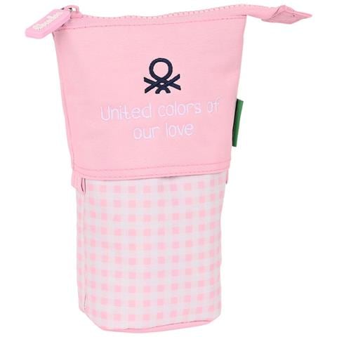 Astuccio Portapenne Benetton Vichy Rosa (8 X 19 X 6 Cm) - Foto 6