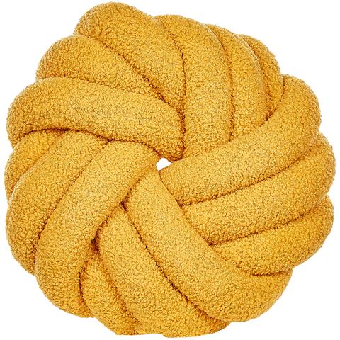 Cuscino Decorativo Akola Bouclé 31 X 31 Cm Tinta Unita Senape - Foto 5
