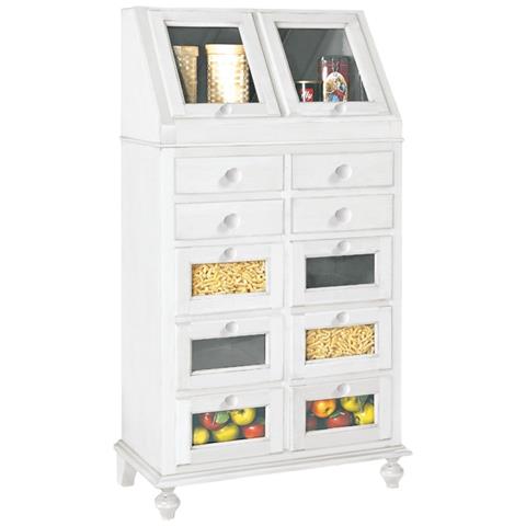 Dispensa Pastaia Arte Povera Legno Bianco 80x42x153h - Foto 1