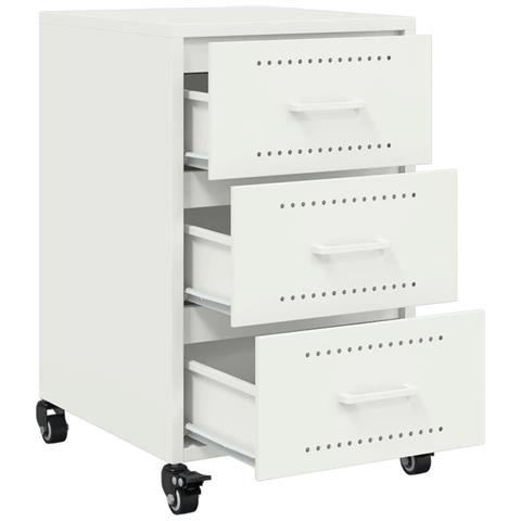 Comodino Bianco 36x39x59 cm in Acciaio - Foto 10