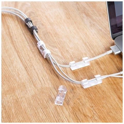 Clip Per Cavi Da 10 Pezzi Clip Per Gestione Cavi Per Organizer Per Cavi - Foto 4