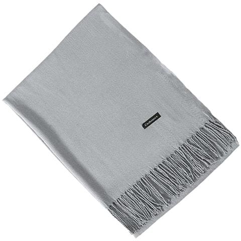 Sciarpa Di Lusso In Finto Cashmere - Grigio Chiaro, 200x70cm - Foto 4