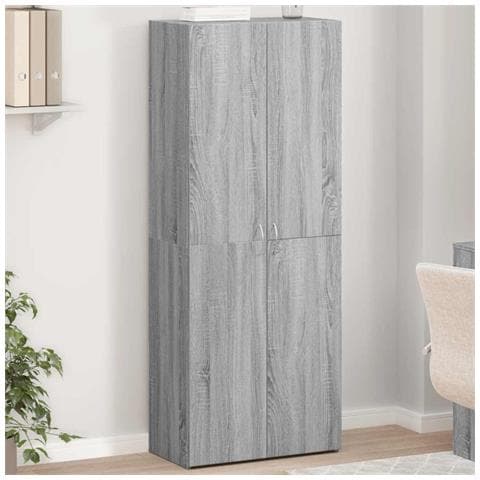 Schedario Grigio Sonoma 60x32x153 cm in Legno Multistrato - Foto 1