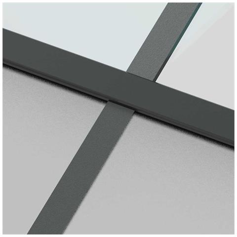 Porta Scorrevole Set Ferramenta Nera 90x205 cm Vetro Temperato - Foto 8