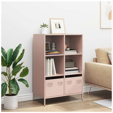 Credenza Rosa 68x39x103,5 Cm In Acciaio - Foto 3