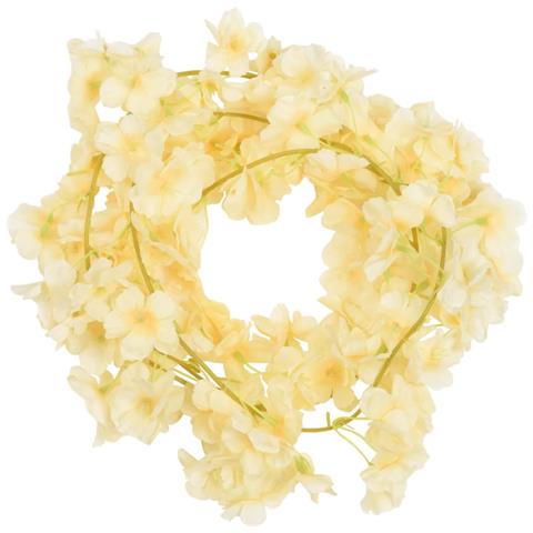 Ghirlande Fiori Artificiali Natale 6 Pz Champagne 180 Cm - Foto 2