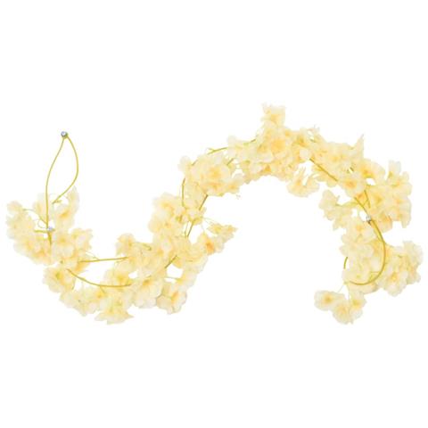 Ghirlande Fiori Artificiali Natale 6 Pz Champagne 180 Cm - Foto 3