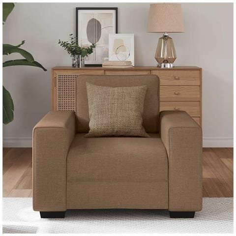 Poltrona Marrone 60 cm in Tessuto - Foto 2