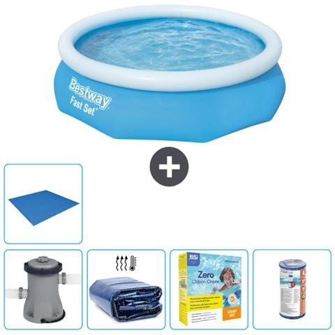 Piscina Fuori Terra - In Giro - 305x76 Cm - Blu - Include Accessori Coordinati Cb16 - Foto 1