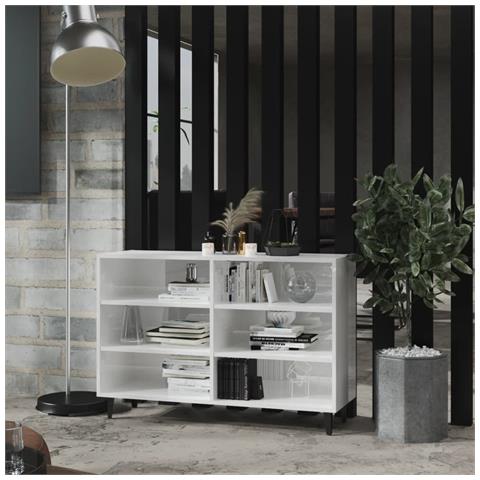 Lusso Casadino -  Credenza Bianco Lucido 103,5x35x70 Cm In Legno Multistrato - Foto 7
