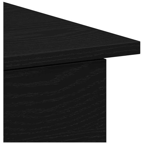 Scrivania  Nera Rovere 100x50x76 cm in Legno Ingengerizzato - Foto 9