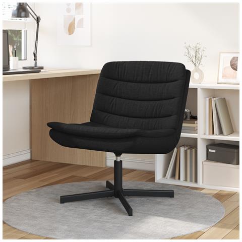 Sedia Girevole Nera Poliestere Standard Girevole - Foto 2