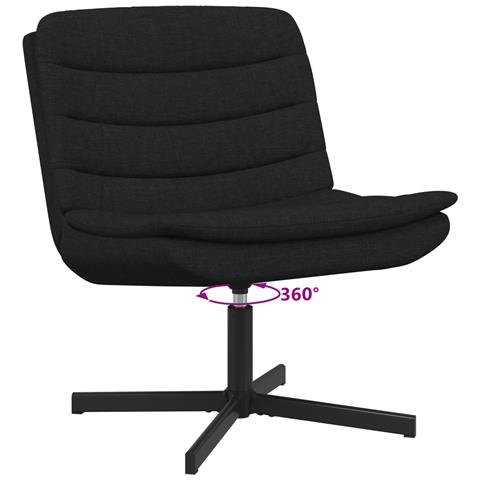 Sedia Girevole Nera Poliestere Standard Girevole - Foto 9