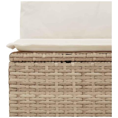 Set Divano da Giardino 5 pz con Cuscini Beige in Polyrattan - Foto 9